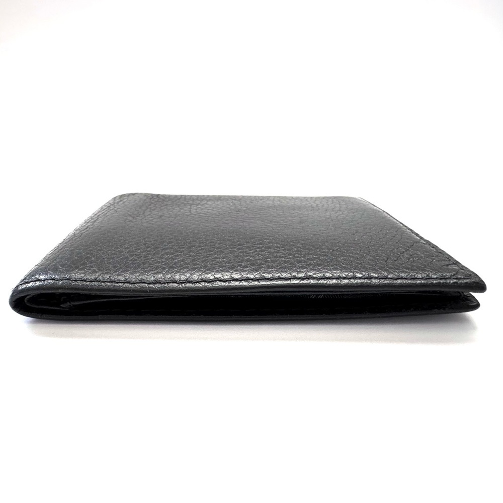 J Crew Black Pebbled Leather Billfold Wallet Classic Bifold Card & Cash Holder - Picture 6 of 7